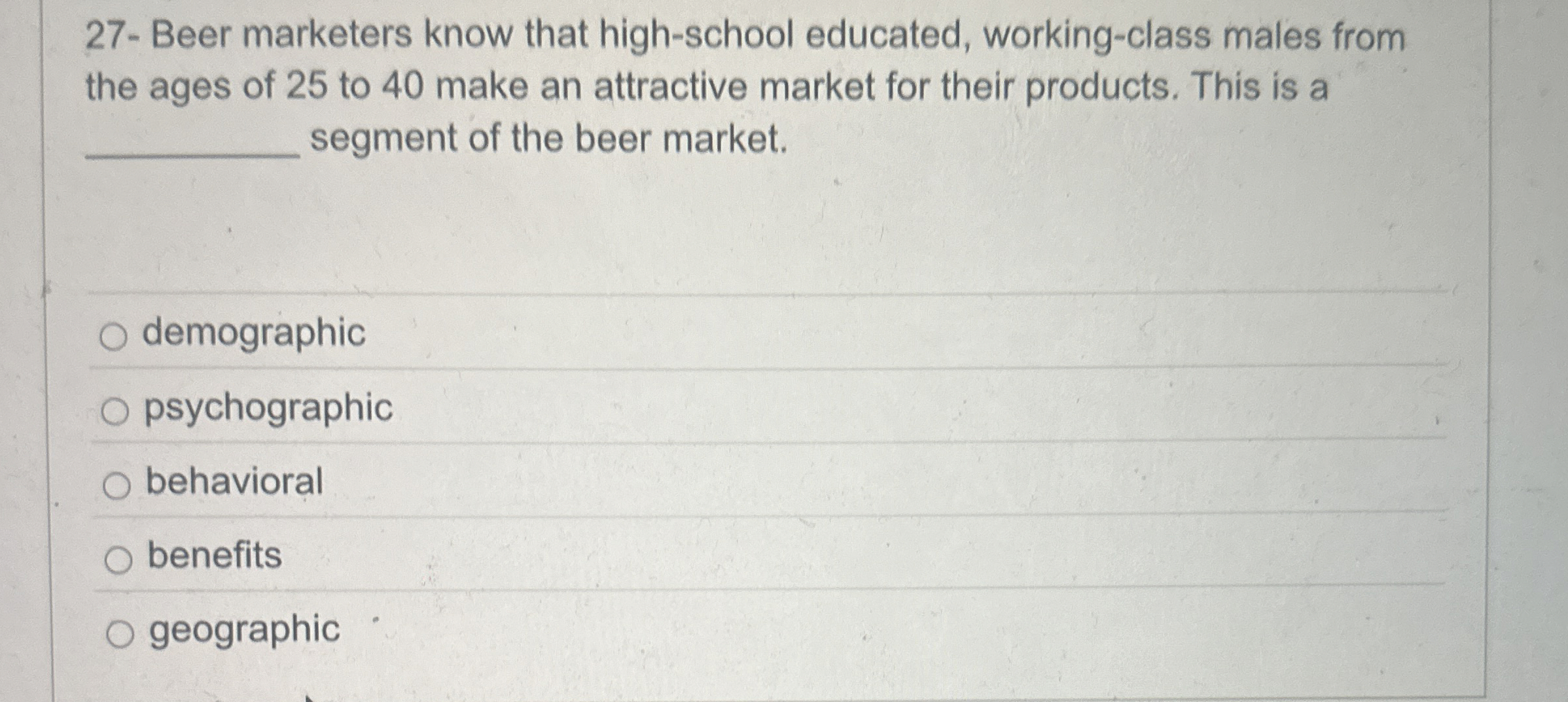 2 7 - Beer marketers know that high - school