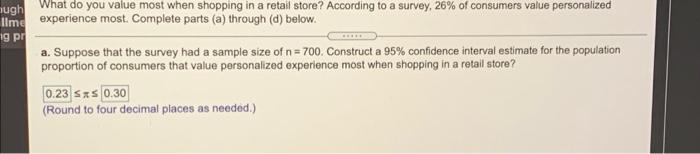 ough What do you value most when shopping in a