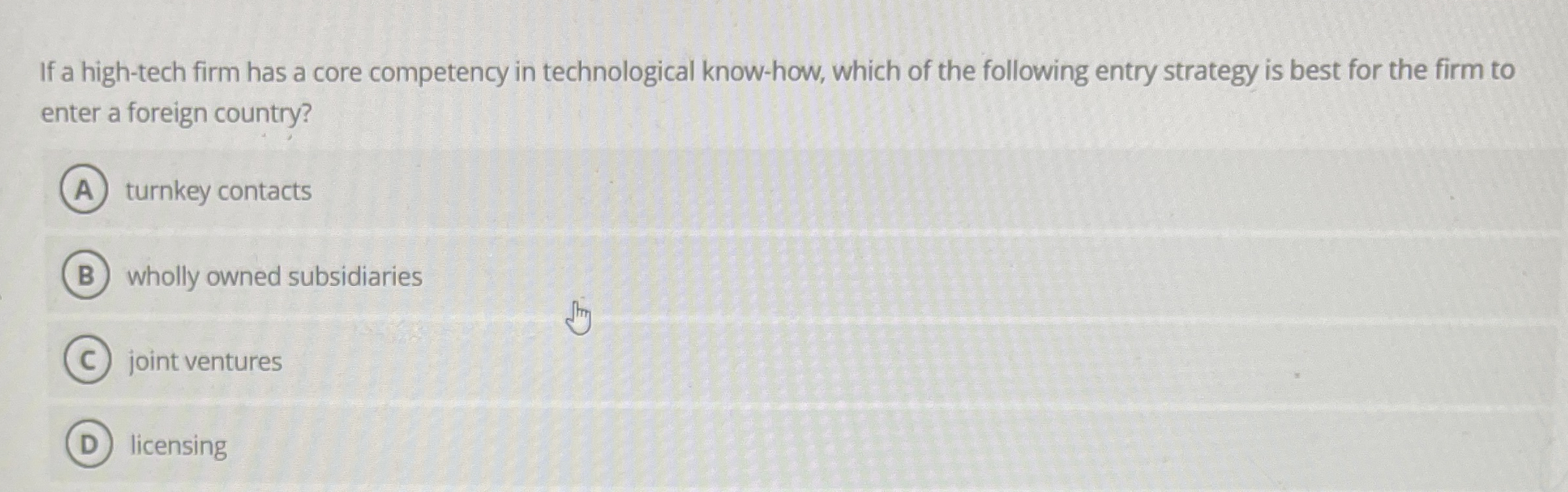 If a high - tech firm has a core competency in
