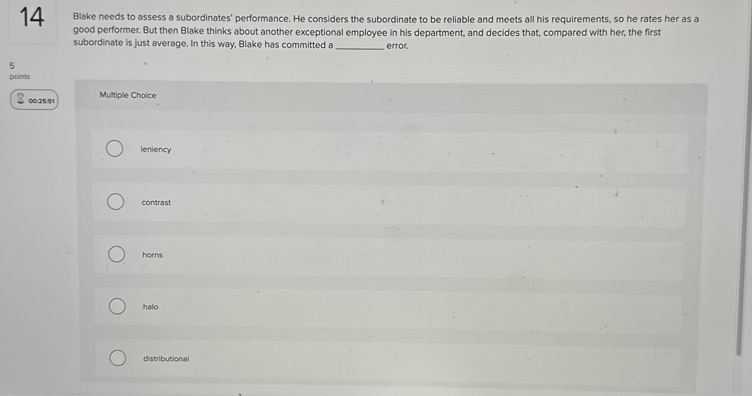 1 4 Blake needs to assess a subordinates'
