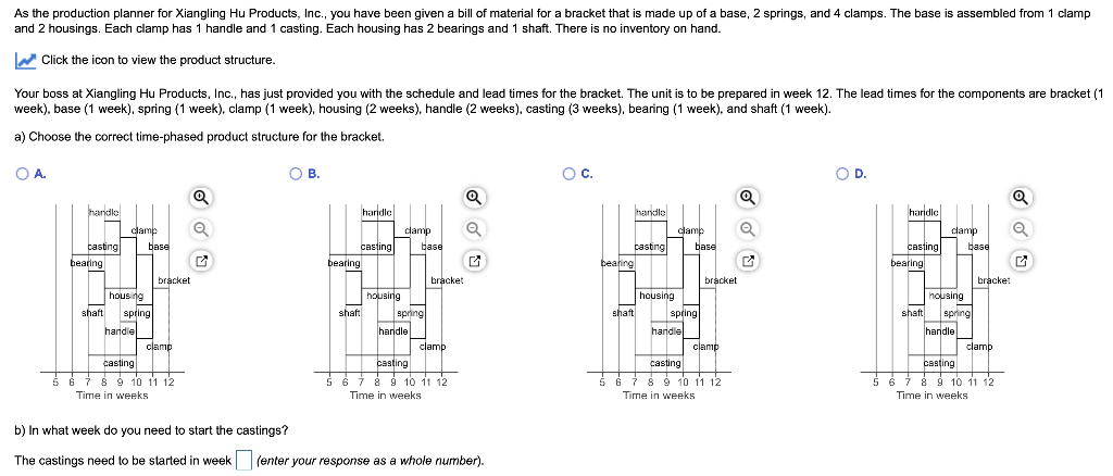 More info The product structure. LT=Lead time in