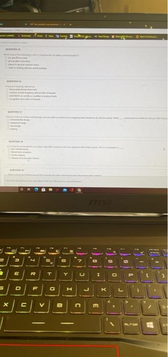 stuck on 15 through 18 please answer GOWE LOW W I