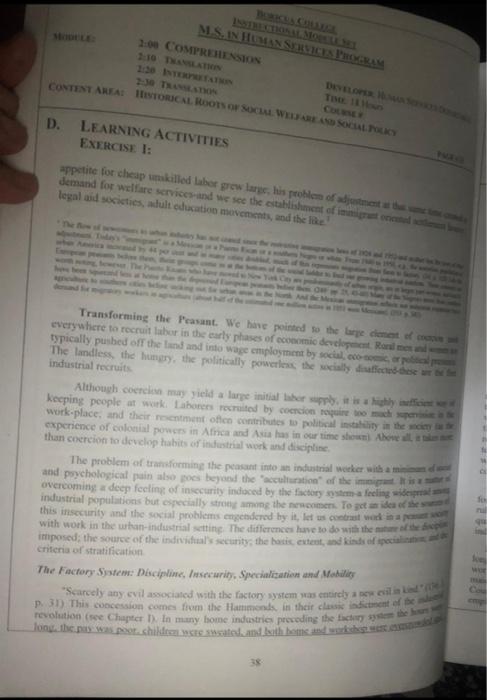 I need help summarize page 38 and 41 please. MS.