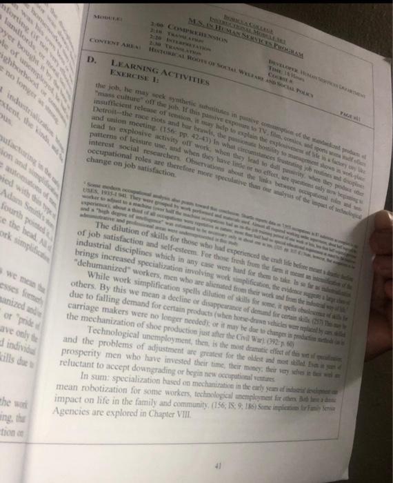 I need help summarize page 38 and 41 please. MS.