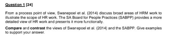 the module is hrm 100 Question 1 (24) From a