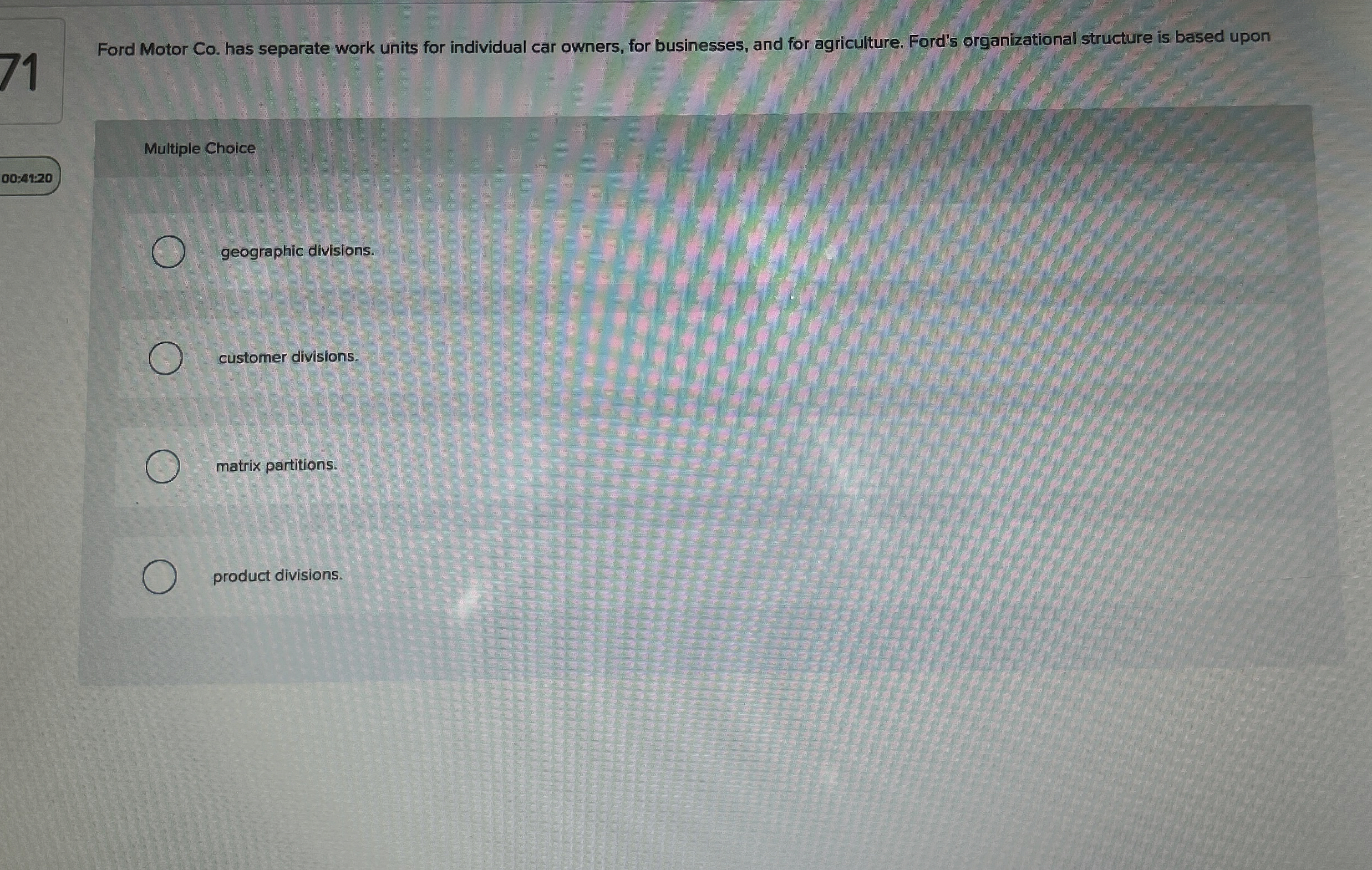 Ford Motor Co . has separate work units for