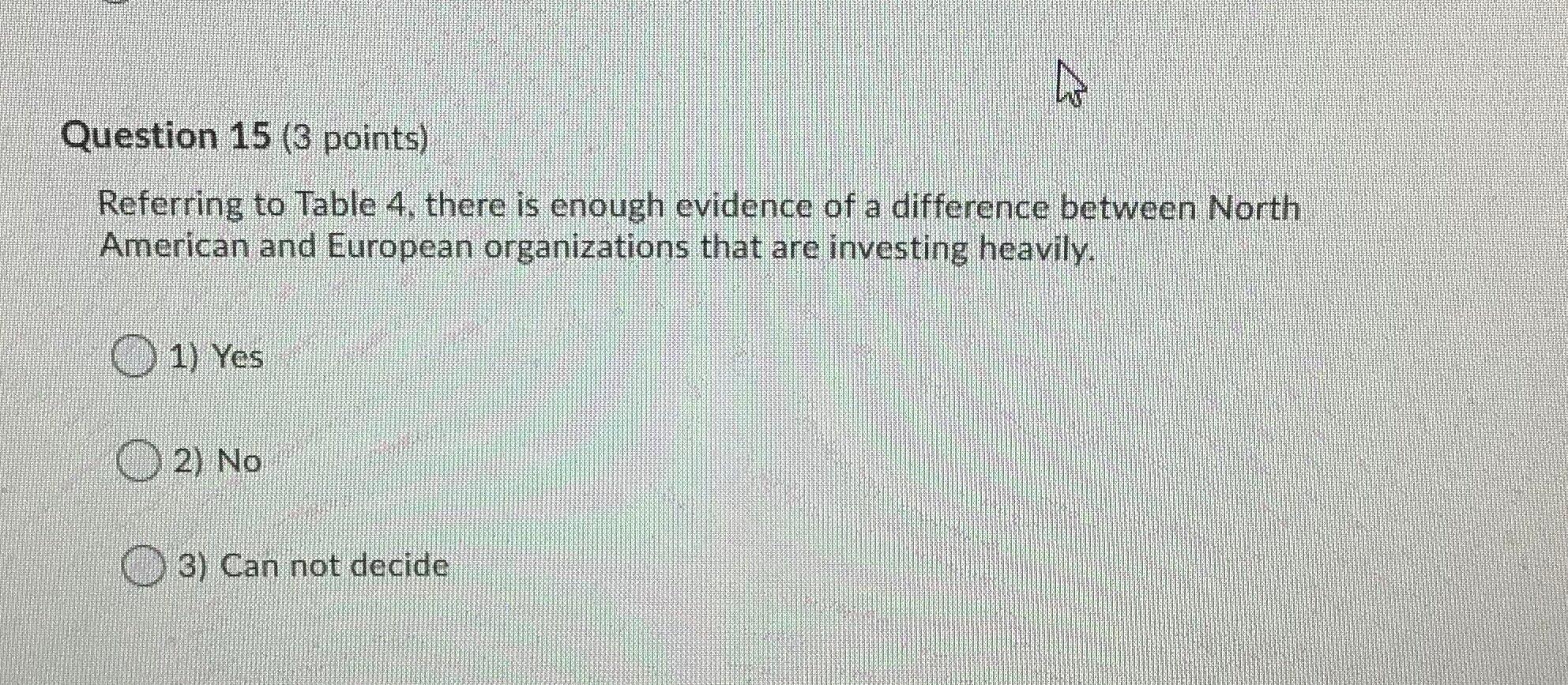 TABLE4 Most global organizations consider