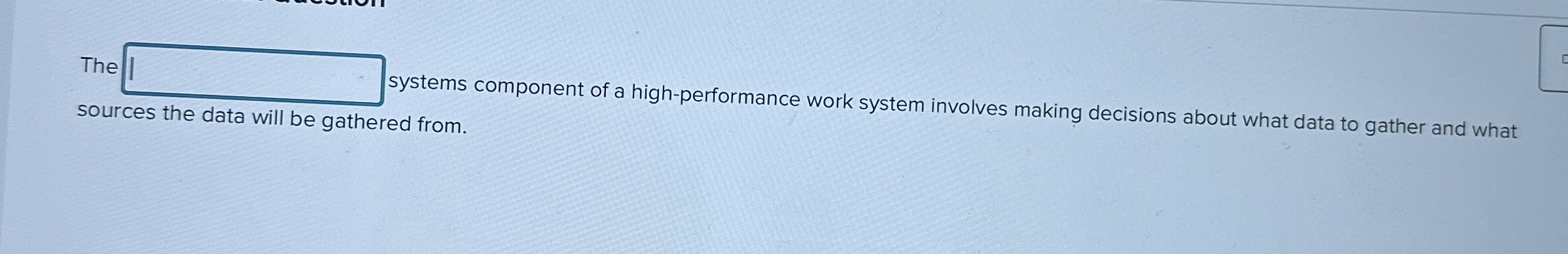 In the formation of a high - performance work