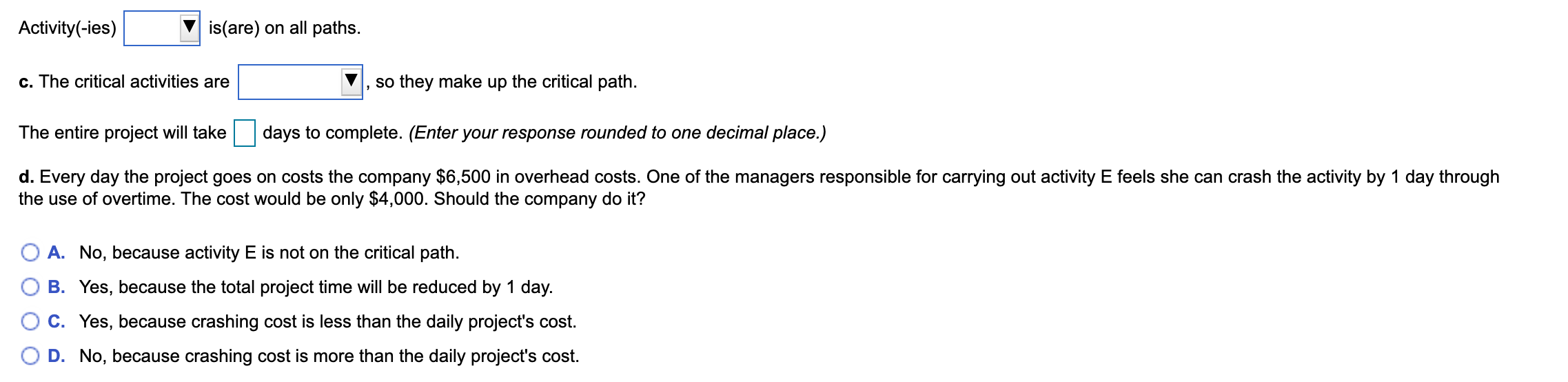 More info Activity . B Duration (days) 6.5 5 3 7