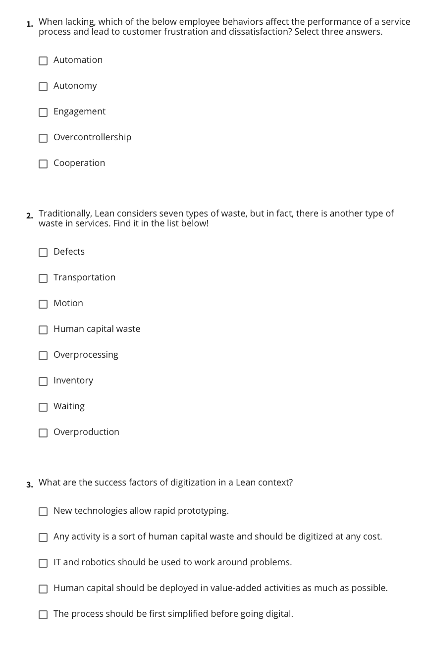 # 1 and 3 were wrong 1. When lacking, which of