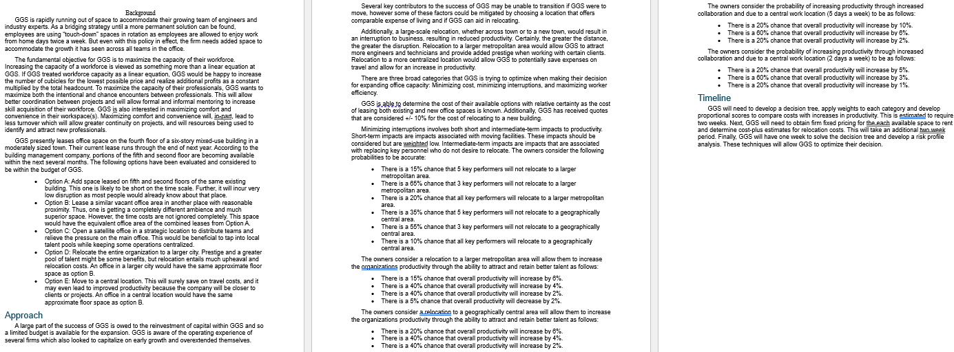 Please provide: influence diagram, decision tree,