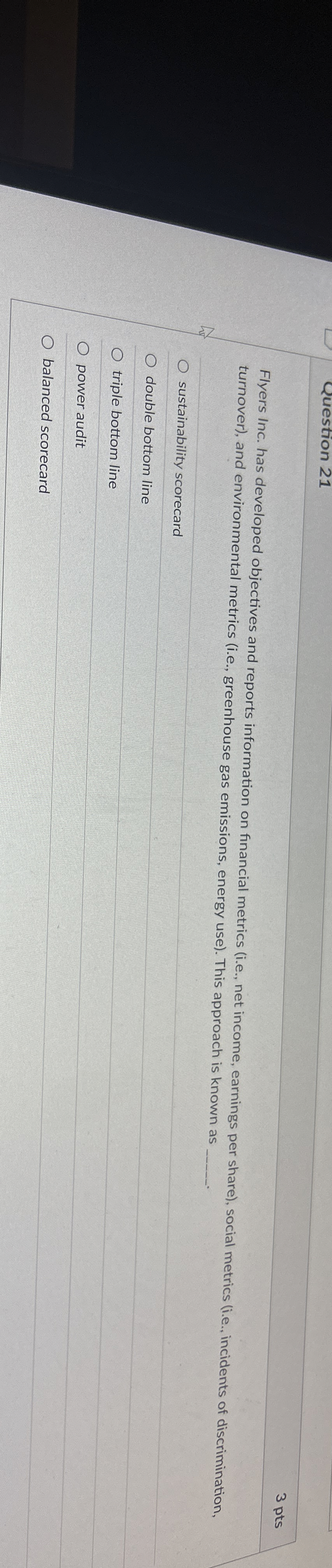 Question 2 1 3 pts Flyers Inc. has developed
