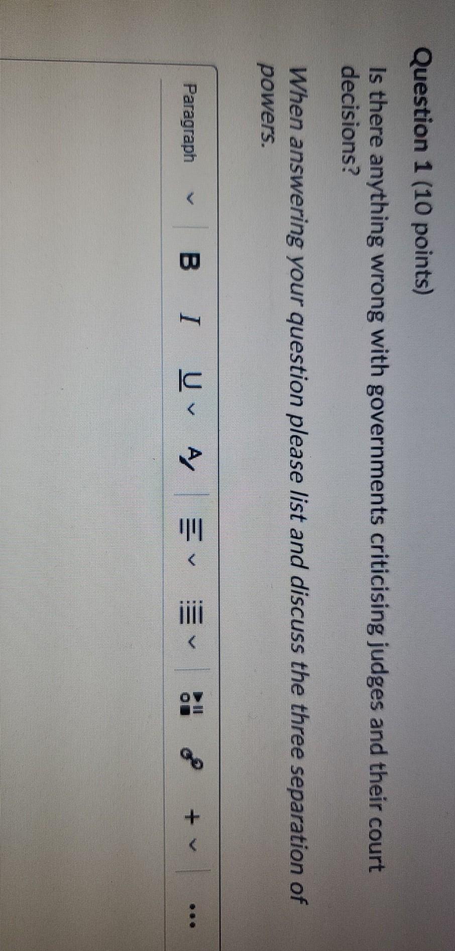 Question 1 (10 points) Is there anything wrong