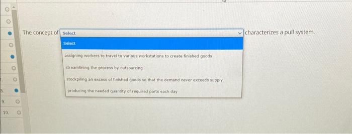 The concept of select characterizes a pull