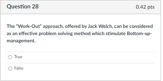 Question 30 0.42 pts is a shared system of values