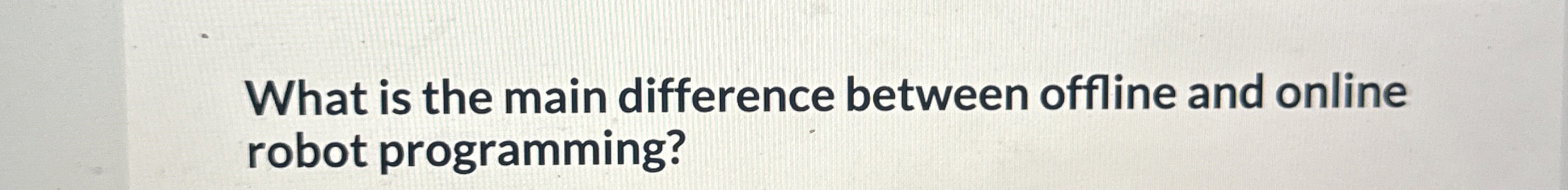 What is the main difference between offline and