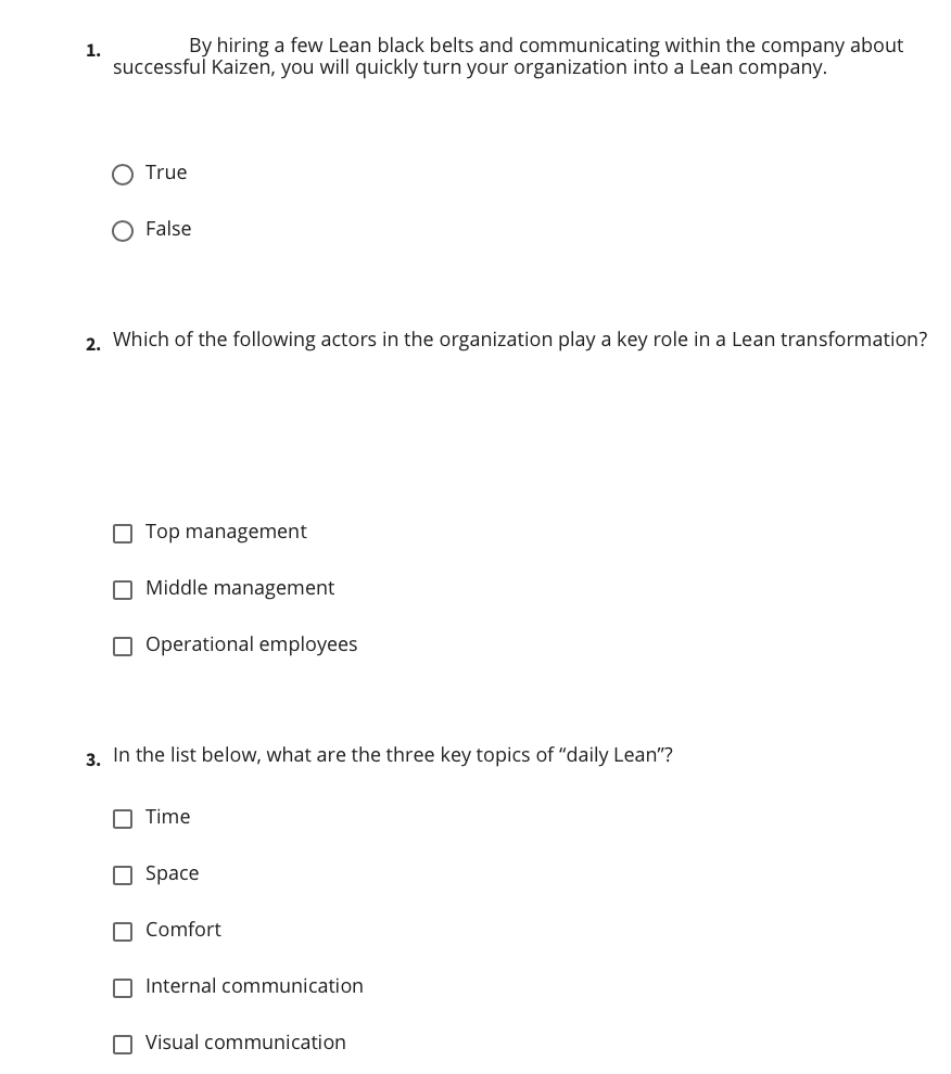 1. By hiring a few Lean black belts and