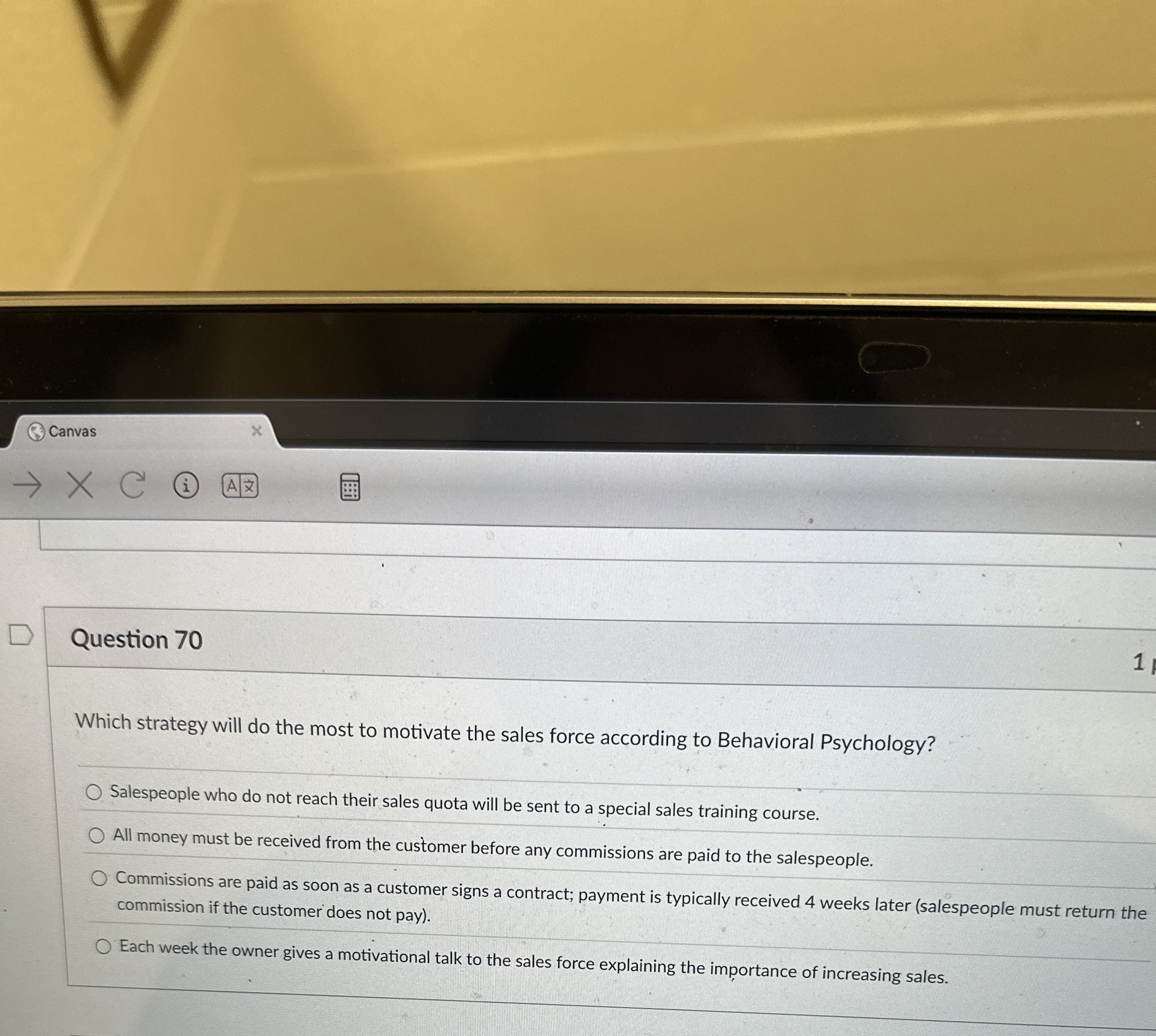 Canvas Question 7 0 1 Which strategy will do the