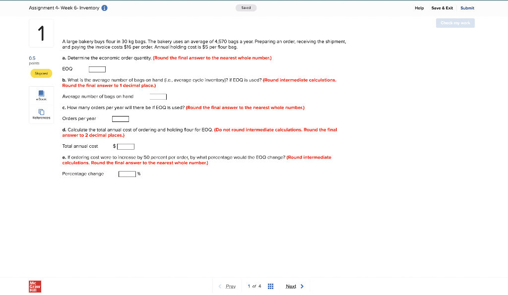 Assignment 4-Week Inventory a Saved Help Save?