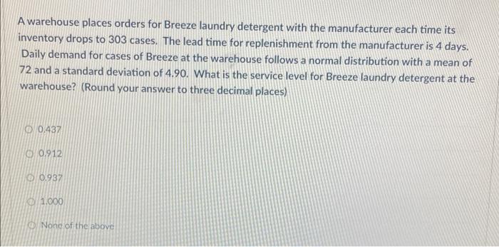 A warehouse places orders for Breeze laundry
