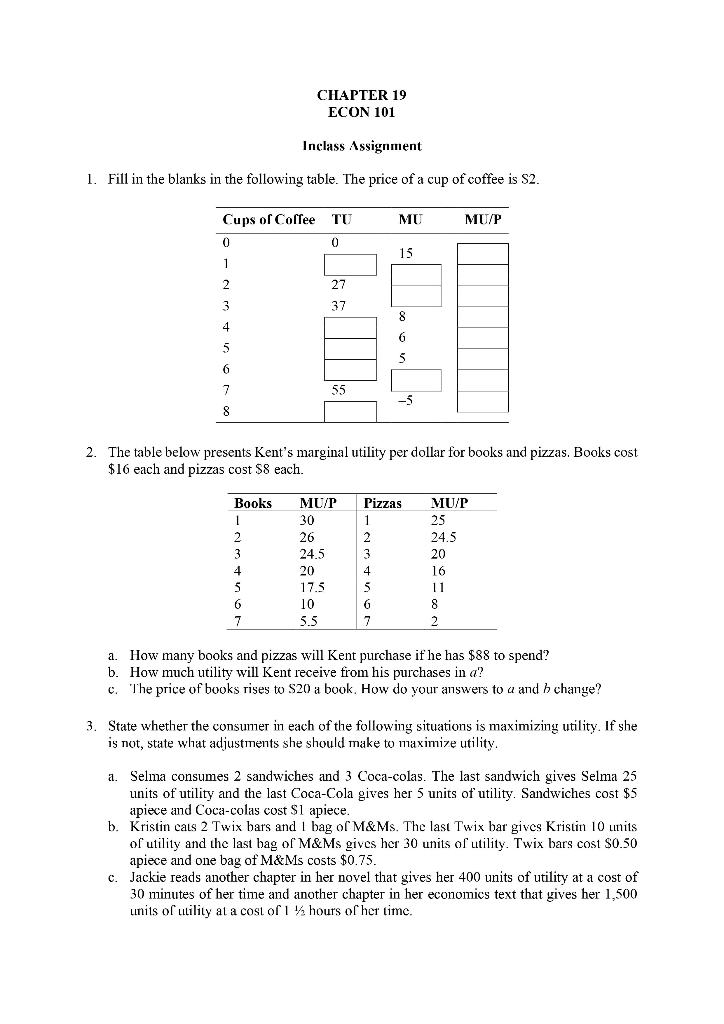 Answer the third Question which is Number 3