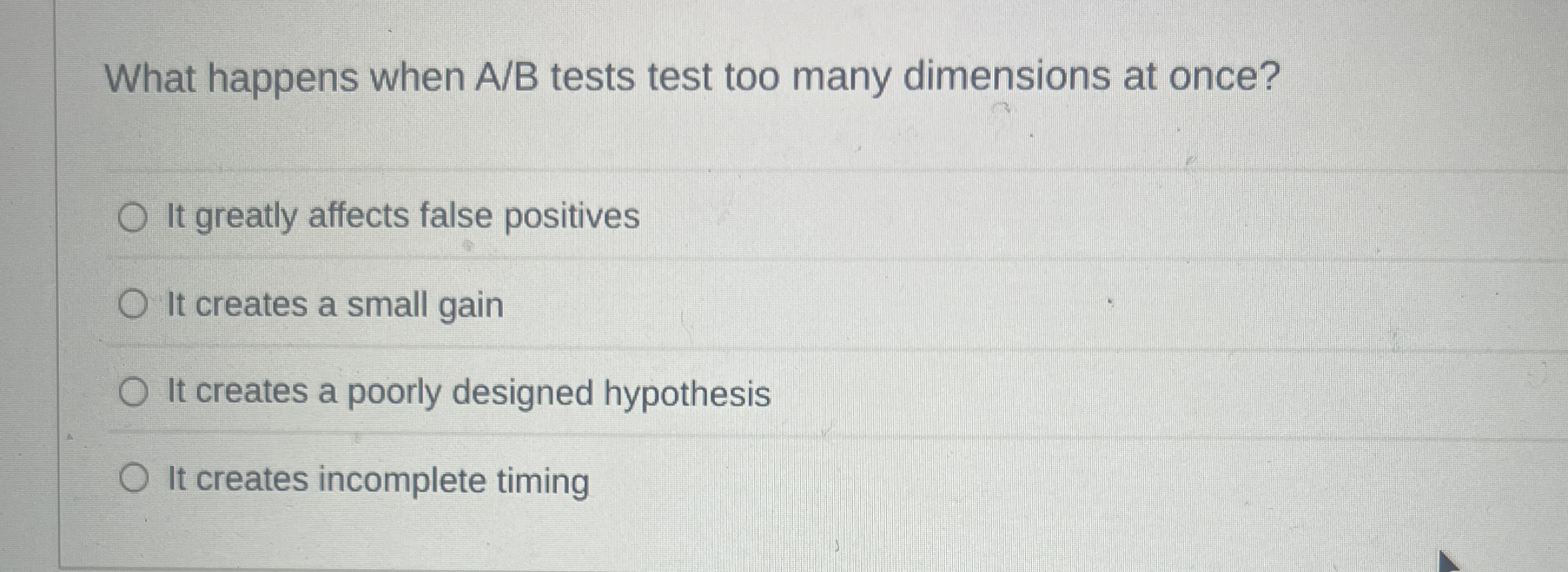 What happens when A B tests test too many
