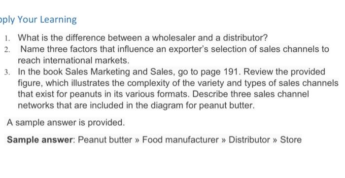 pply Your Learning 1. What is the difference
