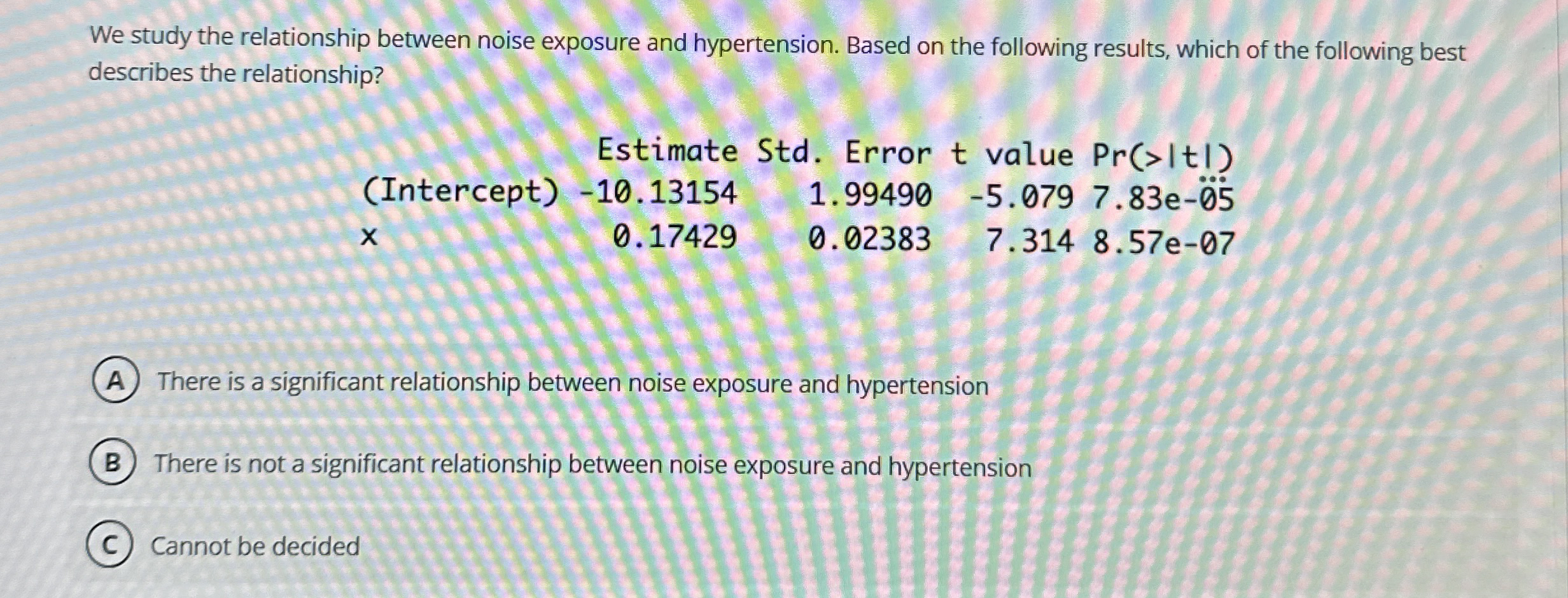 We study the relationship between noise exposure