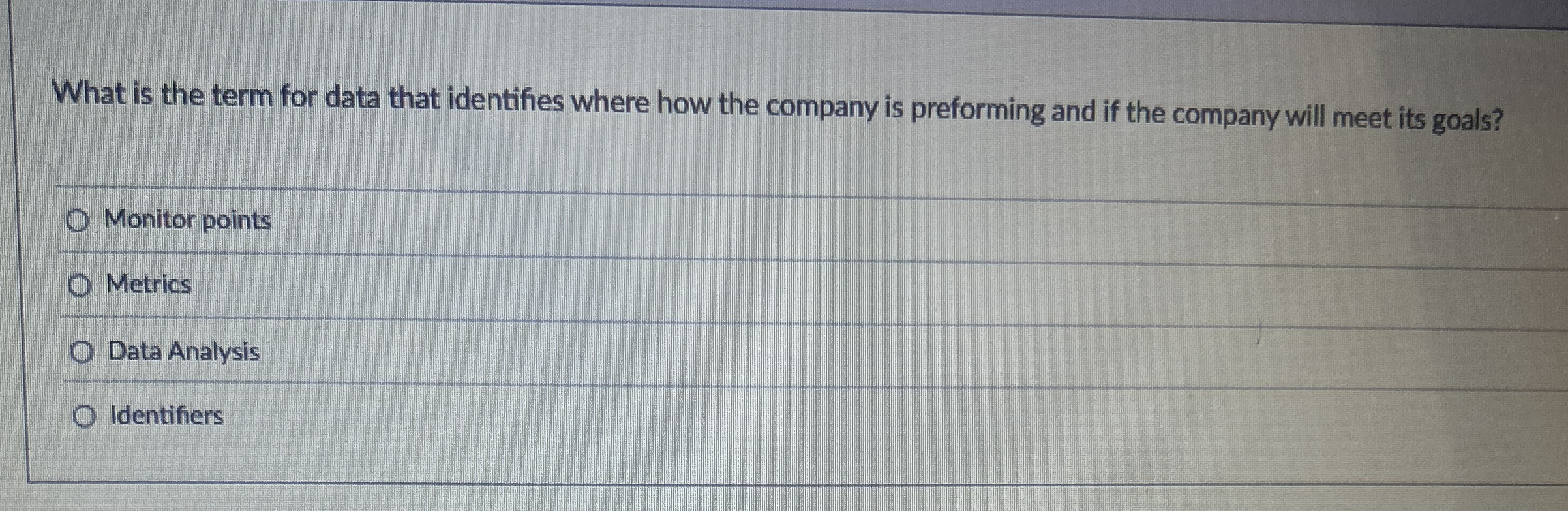 What is the term for data that identifies where