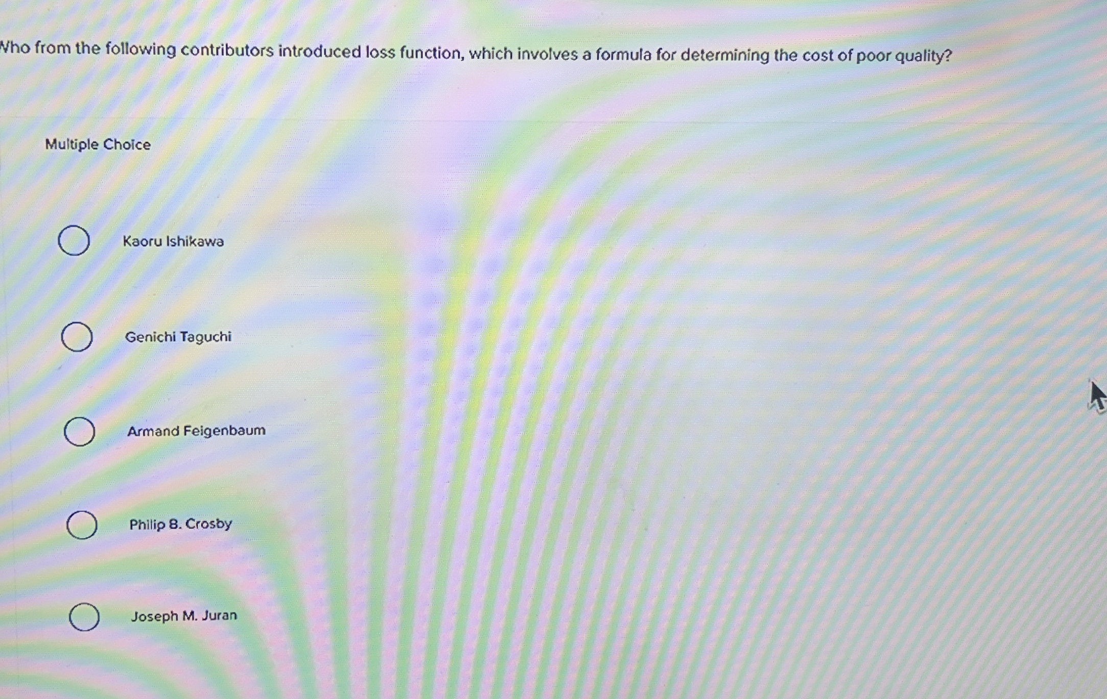 Who from the following contributors introduced