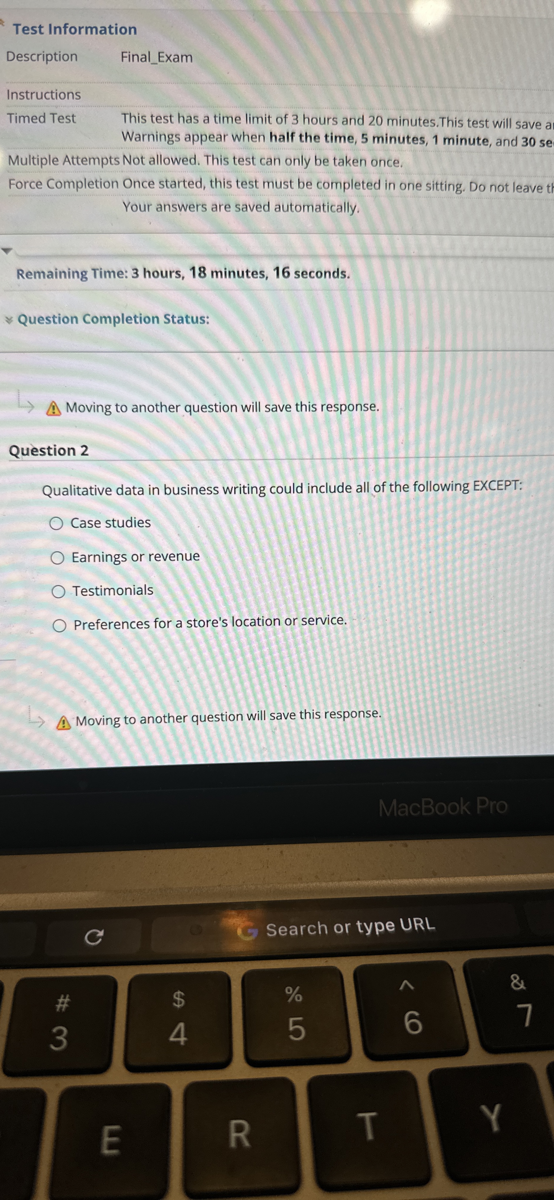 Test Information Description Final _ Exam