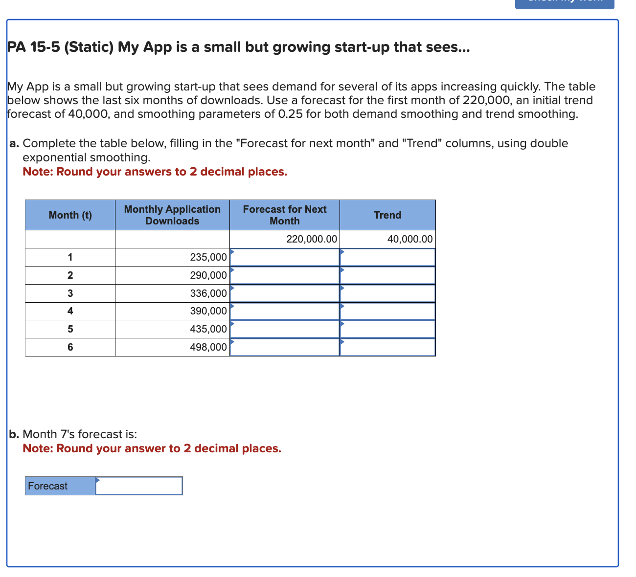 PA 1 5 - 5 ( Static ) My App is a small but