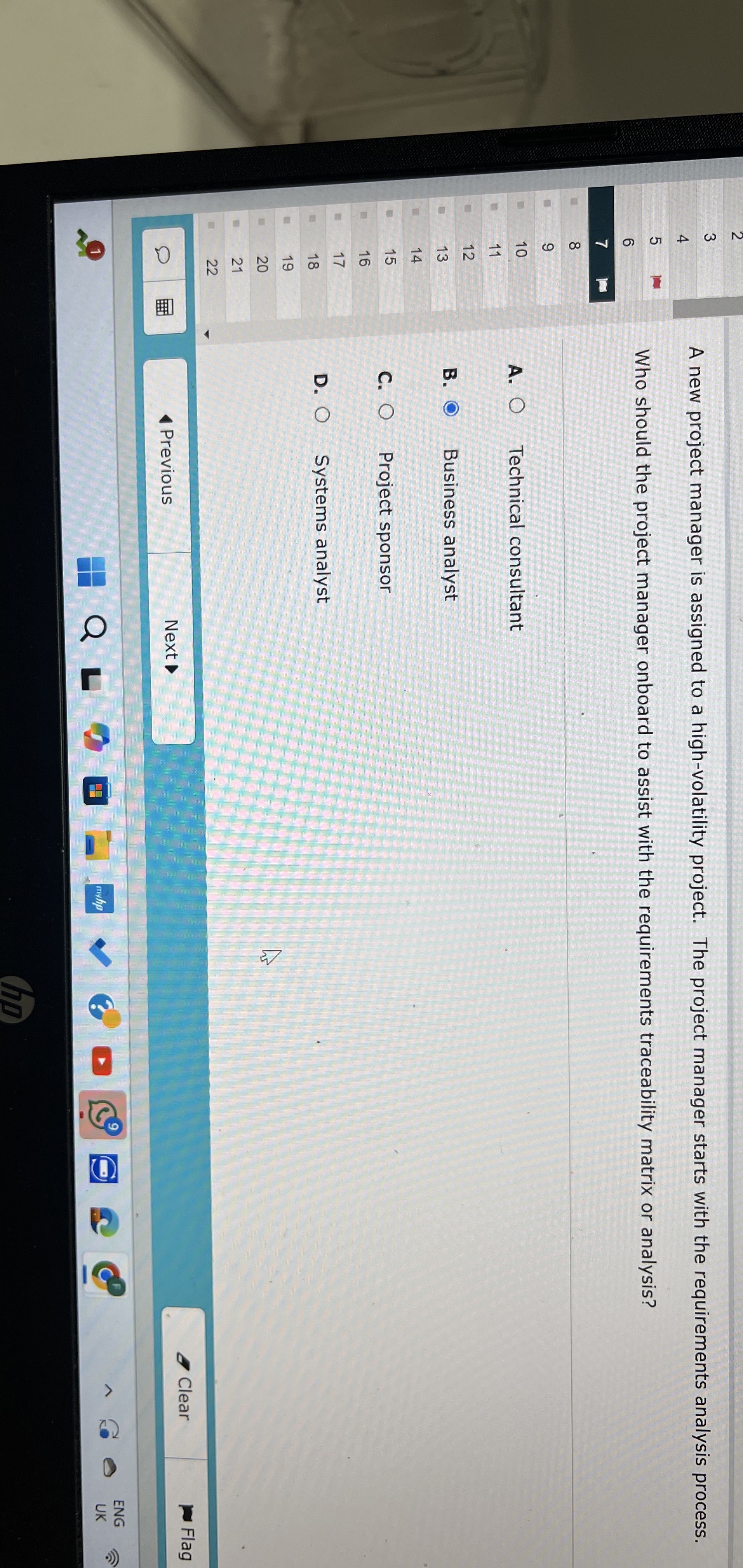 A new project manager is assigned to a high -