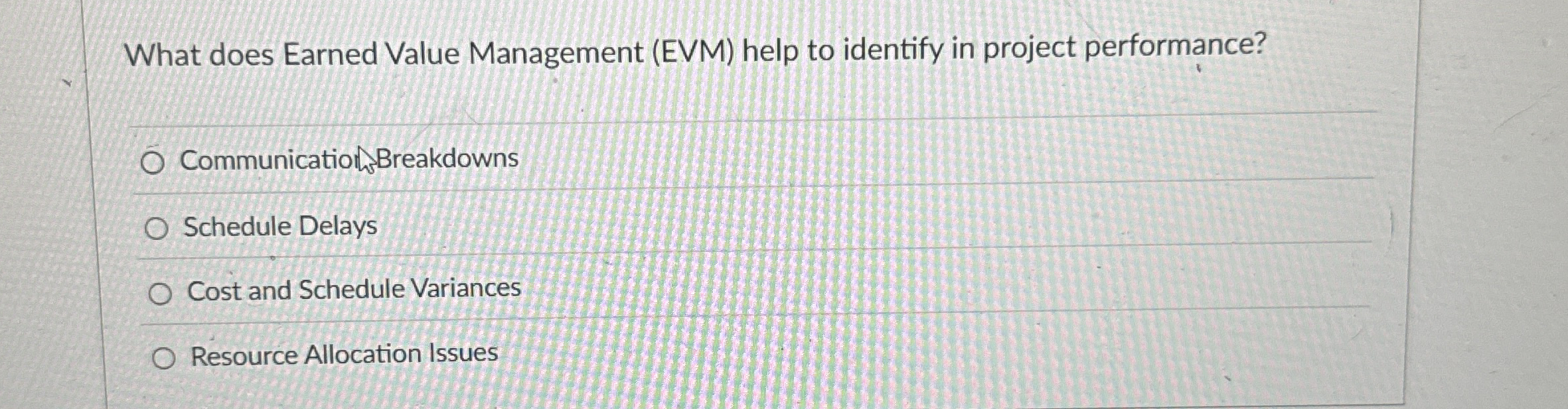 What does Earned Value Management ( EVM ) help to