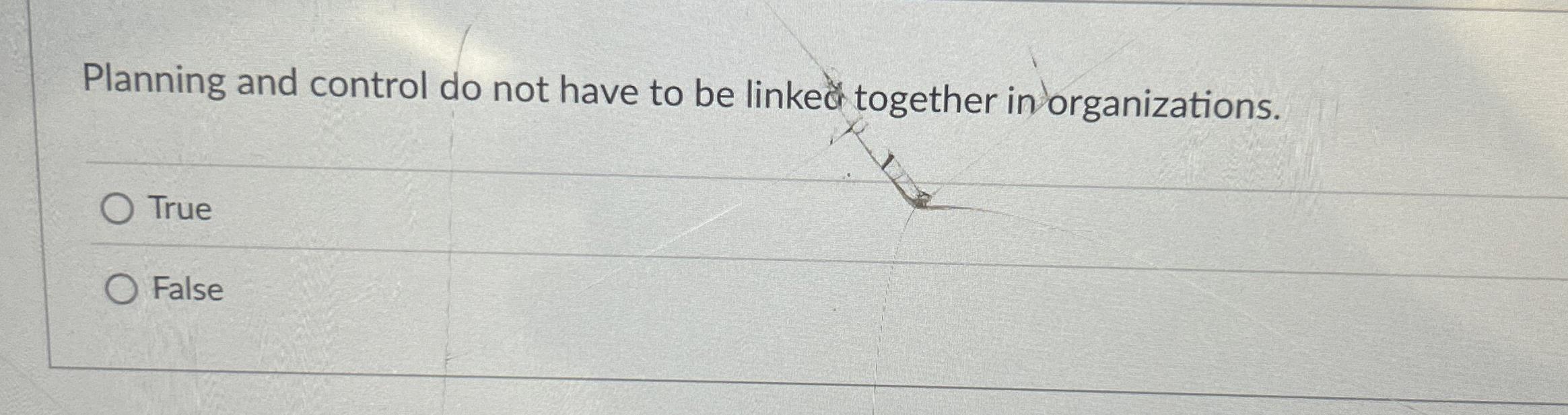 Planning and control do not have to be linkear