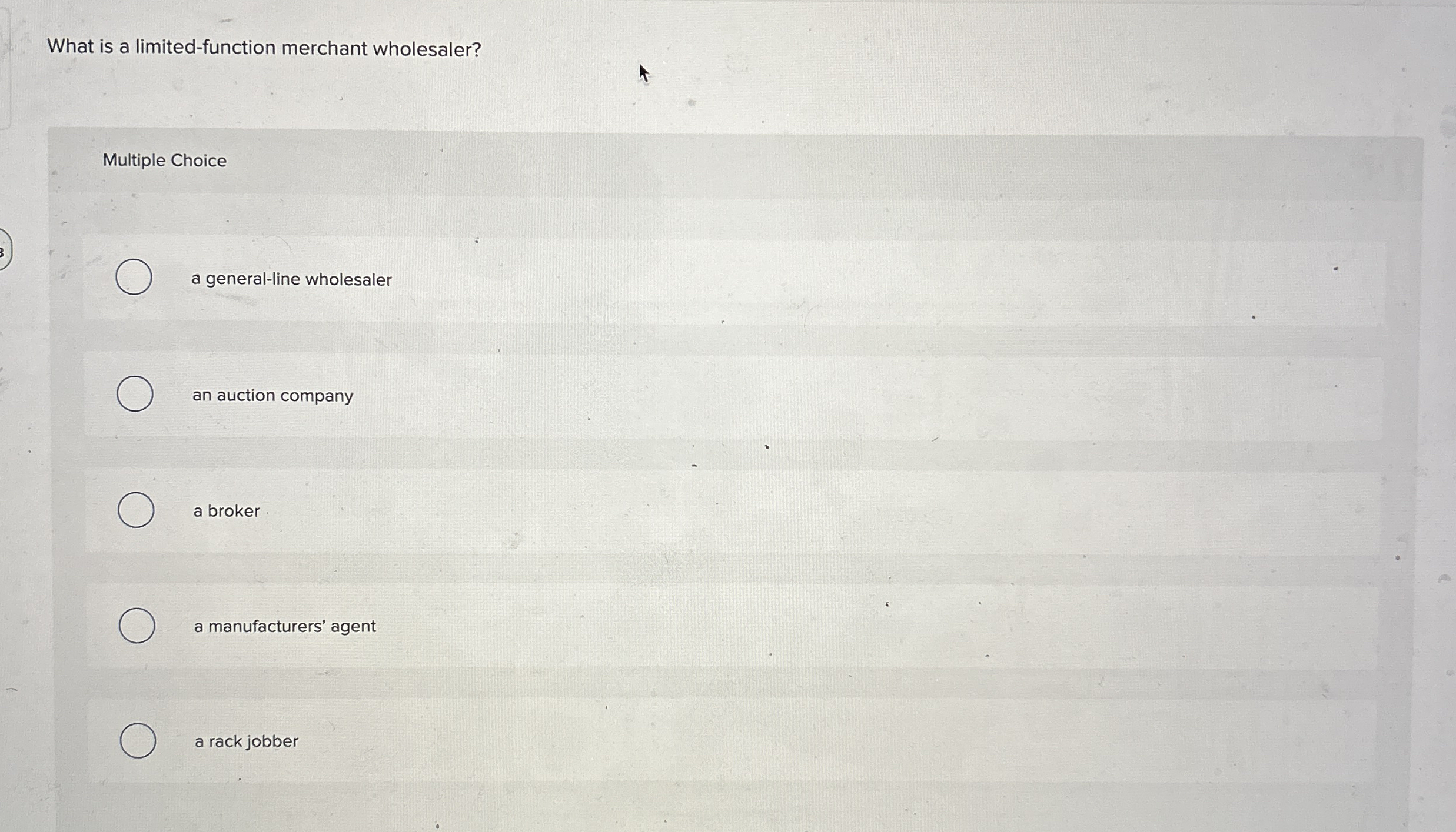 What is a limited - function merchant wholesaler?