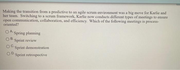 Making the transition from a predictive to an