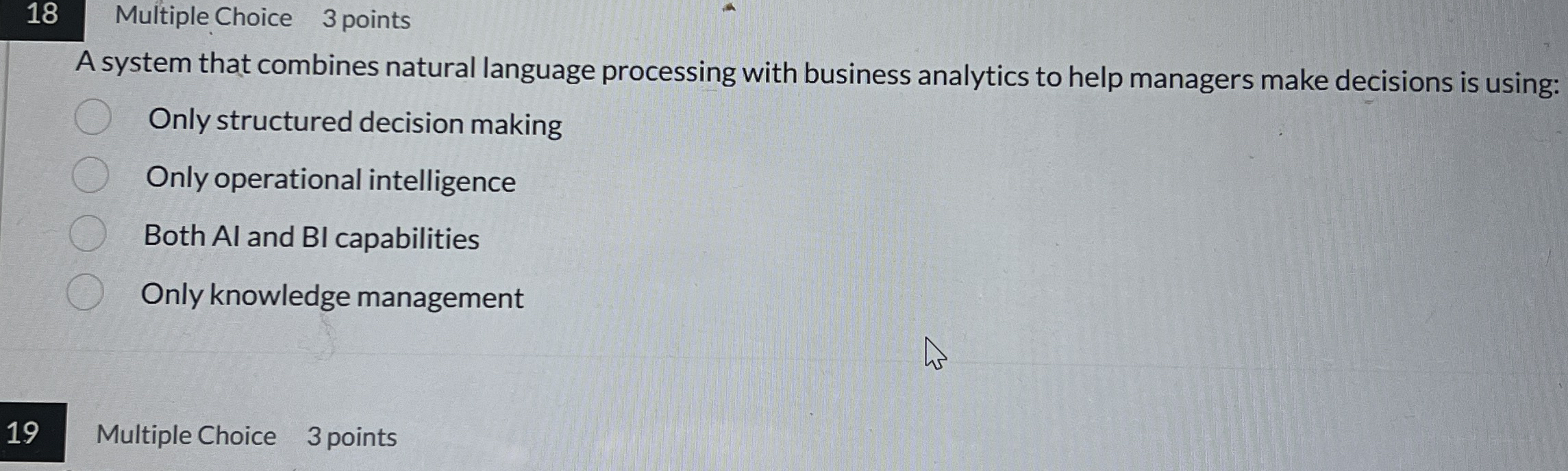 1 8 Multiple Choice 3 points A system that