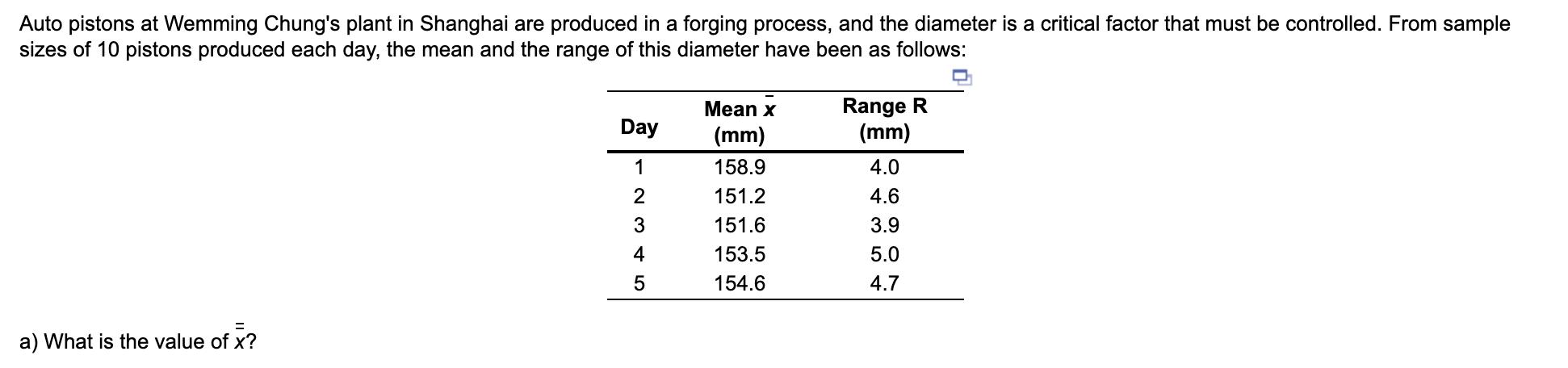 Value of R please c Upper Range, Sample Size, n