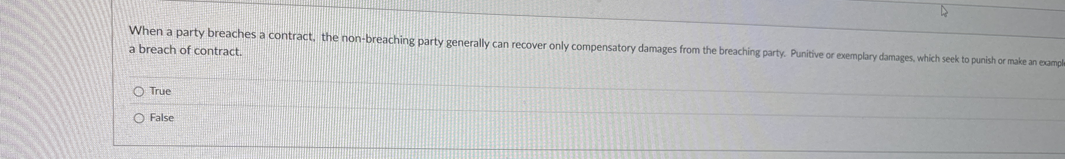 When a party breaches a contract, the non -