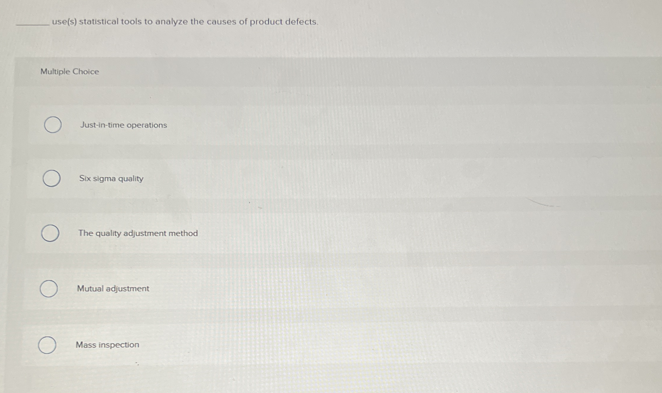 use ( s ) statistical tools to analyze the causes