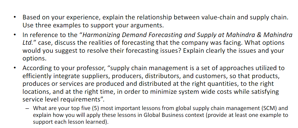 Based on your experience, explain the