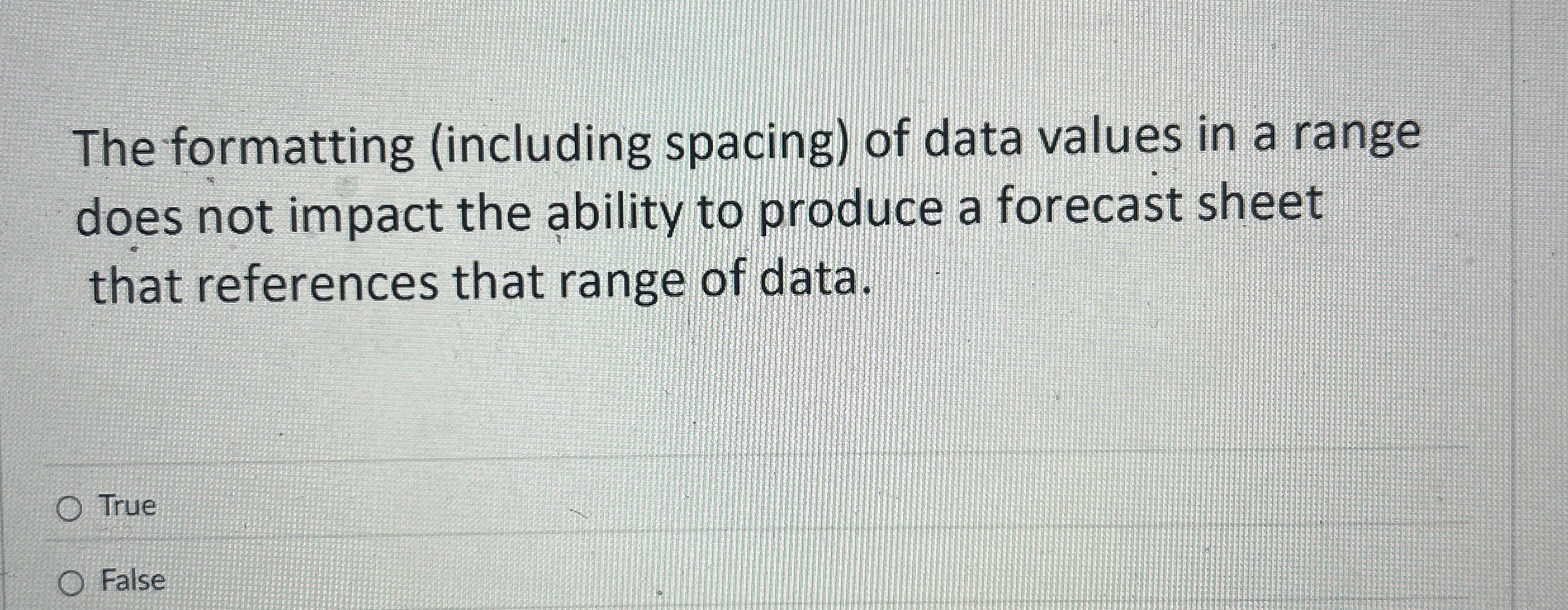 The formatting ( including spacing ) of data
