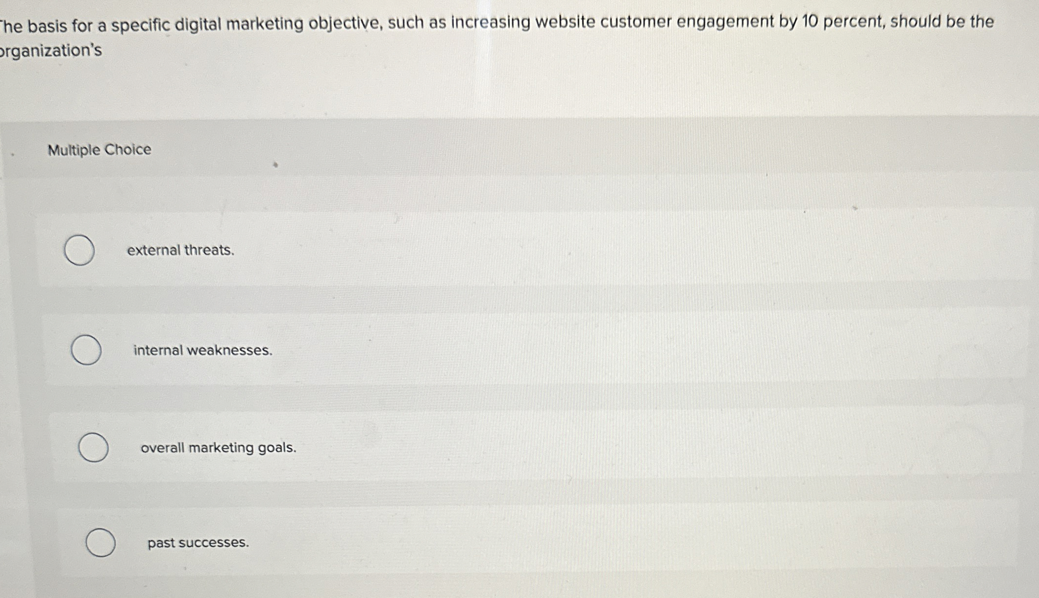 he basis for a specific digital marketing