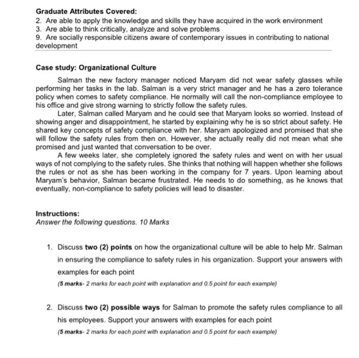 Graduate Attributes Covered: 2. Are able to apply