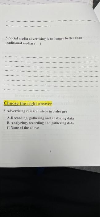 Part 2 State true (vor false (*)then correct the