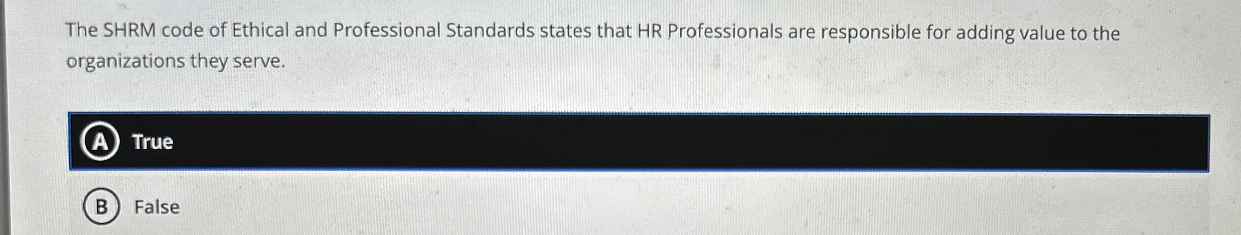 The SHRM code of Ethical and Professional