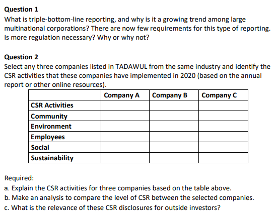 Question 3 What is the importance of analyzing
