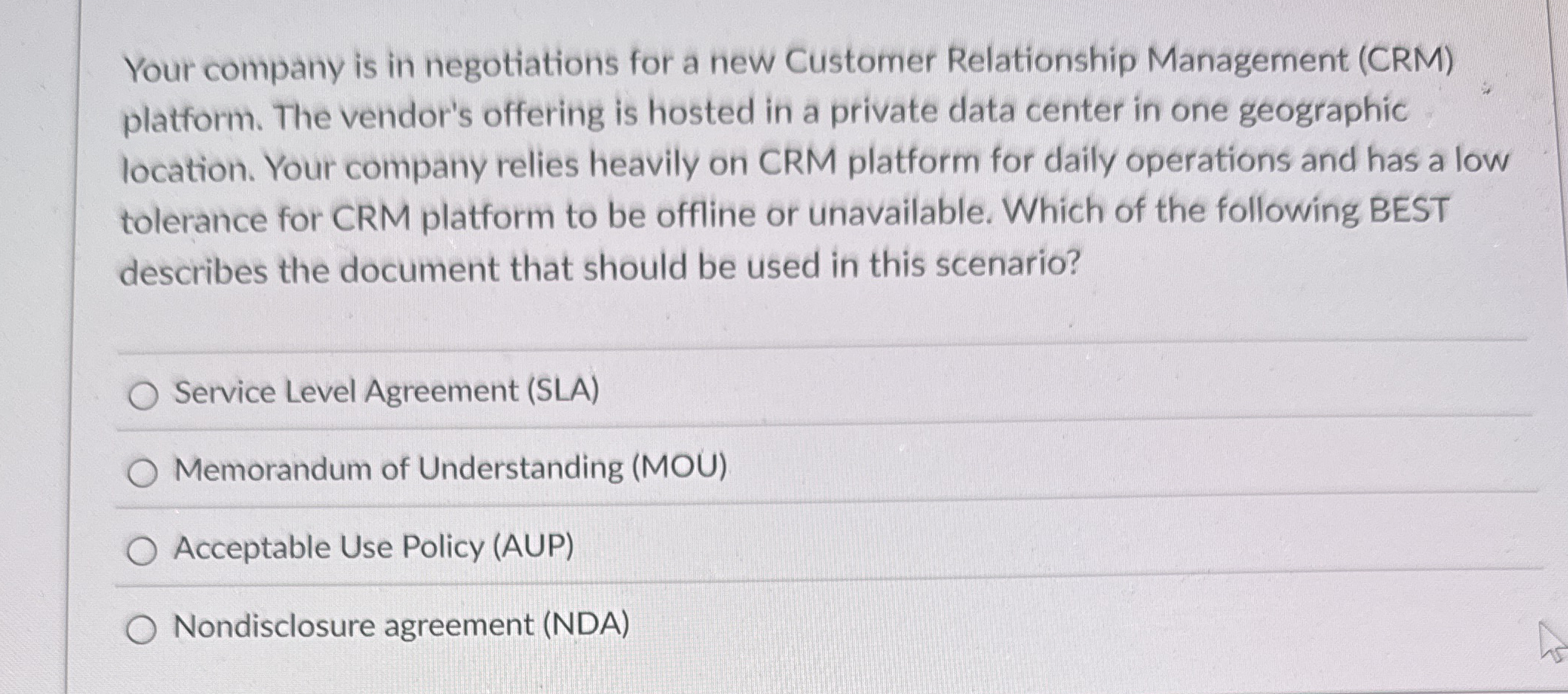 Your company is in negotiations for a new