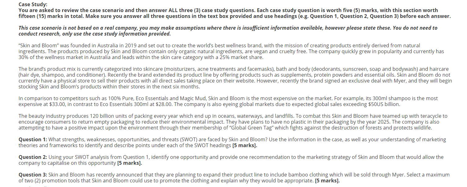 Case Study: You are asked to review the case